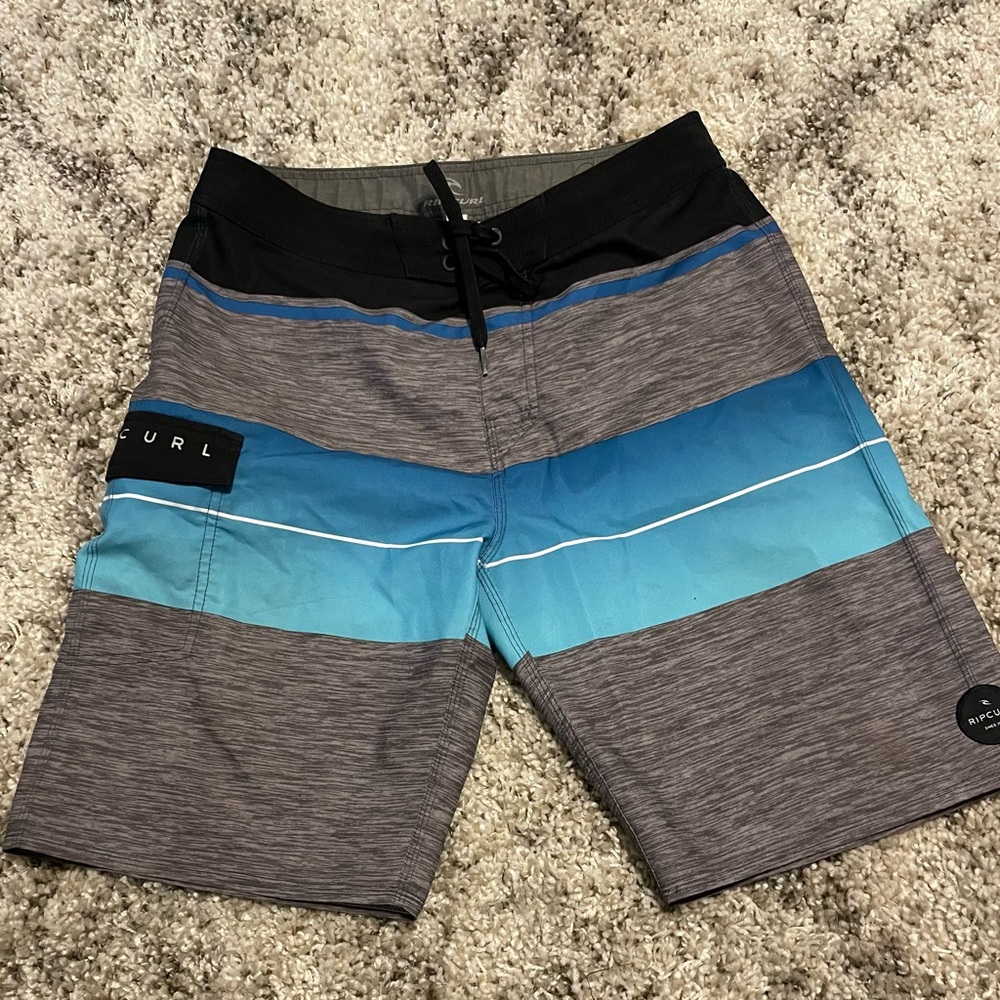 Rip Curl Men's Black and Blue Board Shorts